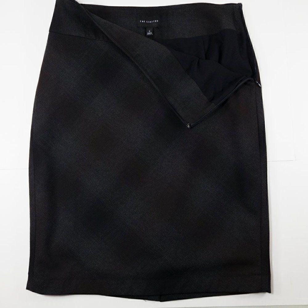The Limited Grey/Black Patterned Skirt - Size 0